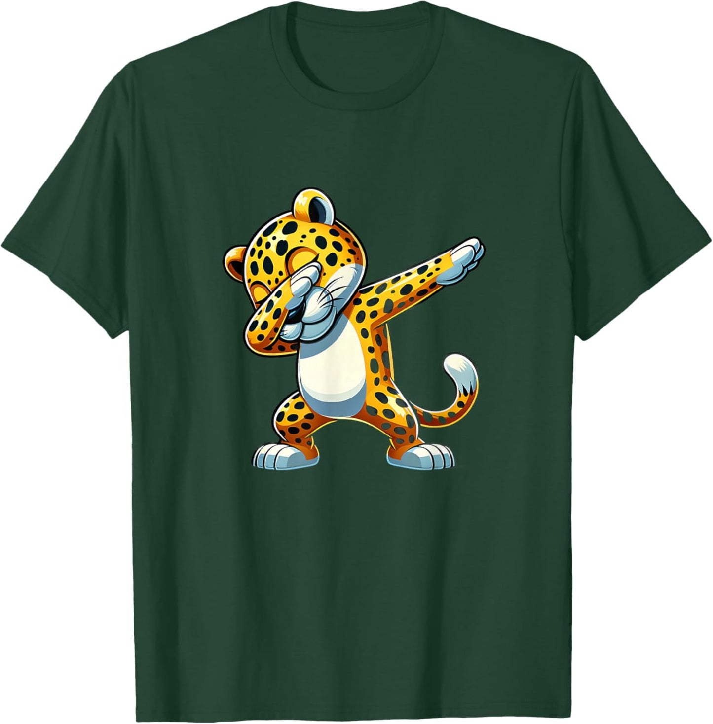 Dabbing Jaguar Cat Animal Lover Safari 0926CT T-Shirt - T-Shirt | Forest