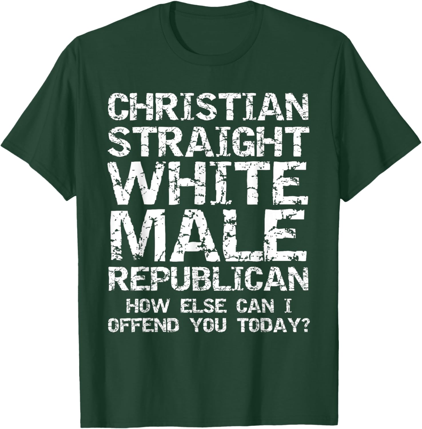 Funny Conservative Christian Straight White Male Republican T-Shirt - T-Shirt | Forest