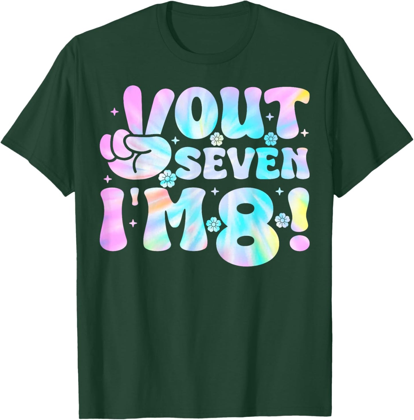 Peace Out Seven I'm 8 Kids Eight Years Old 8th Birthday T-Shirt - T-Shirt | Forest