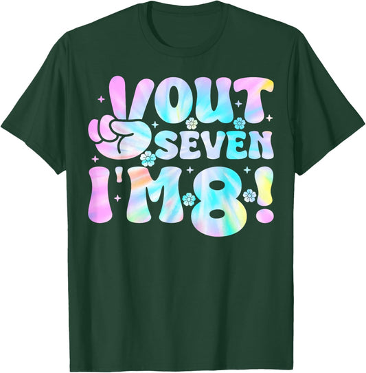 Peace Out Seven I'm 8 Kids Eight Years Old 8th Birthday T-Shirt - T-Shirt | Forest