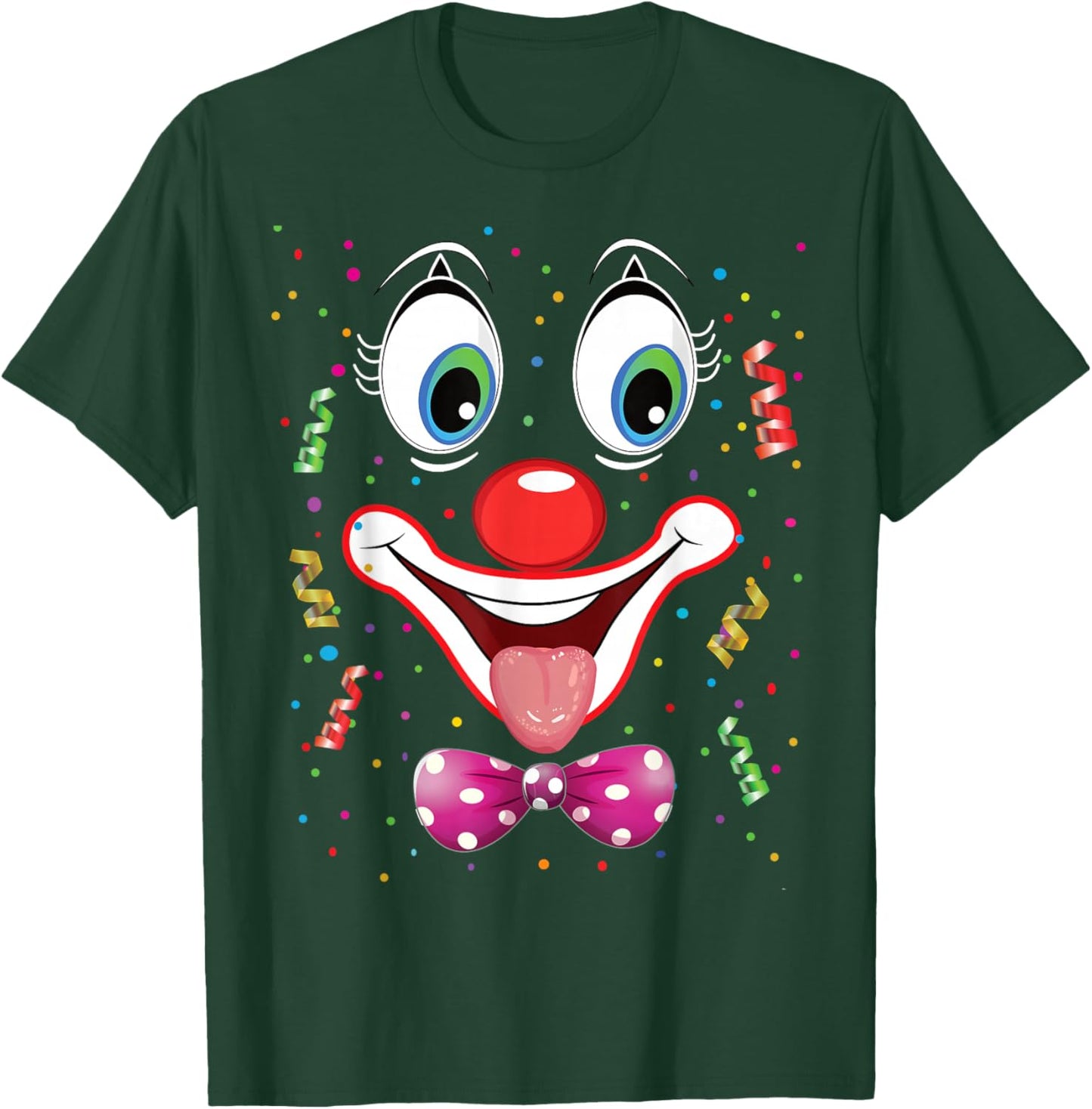 Carnival Clown Face Circus Costume Kids Men Women Carnivals T-Shirt - T-Shirt | Forest