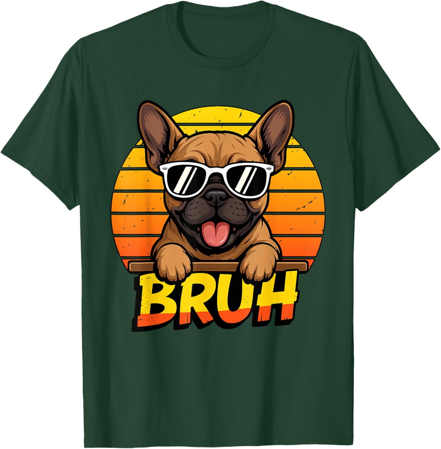 Cool French Bulldog Puppy Bruh Meme Funny Dog Lover T-Shirt - T-Shirt | Forest