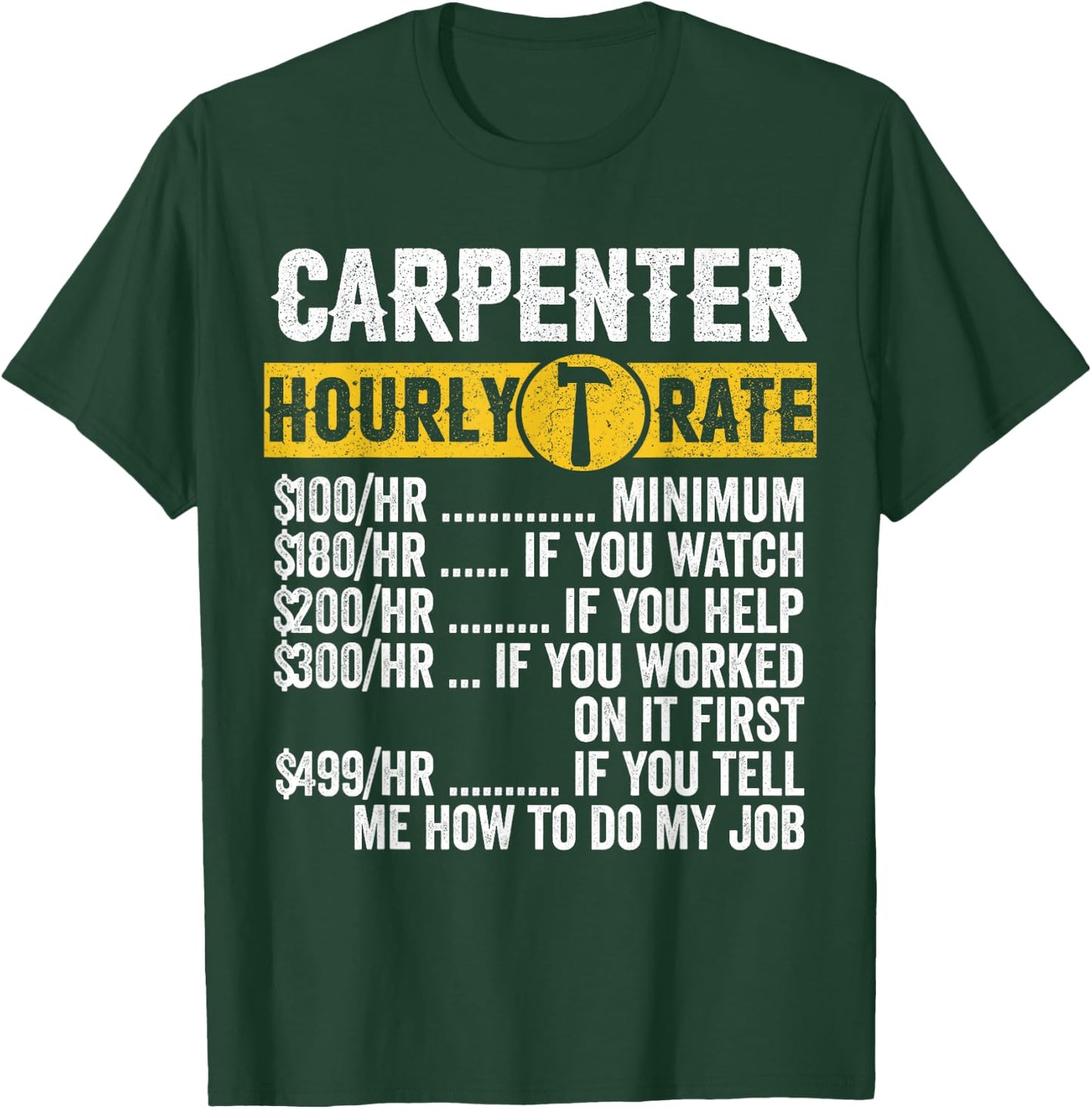 Funny Vintage Carpenter Clothing Hour Set Men T-Shirt - T-Shirt | Forest