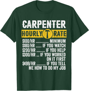 Funny Vintage Carpenter Clothing Hour Set Men T-Shirt - T-Shirt | Forest