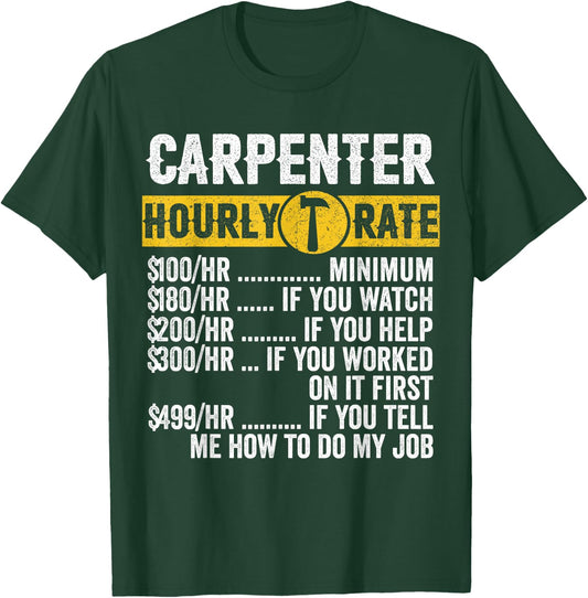 Funny Vintage Carpenter Clothing Hour Set Men T-Shirt - T-Shirt | Forest