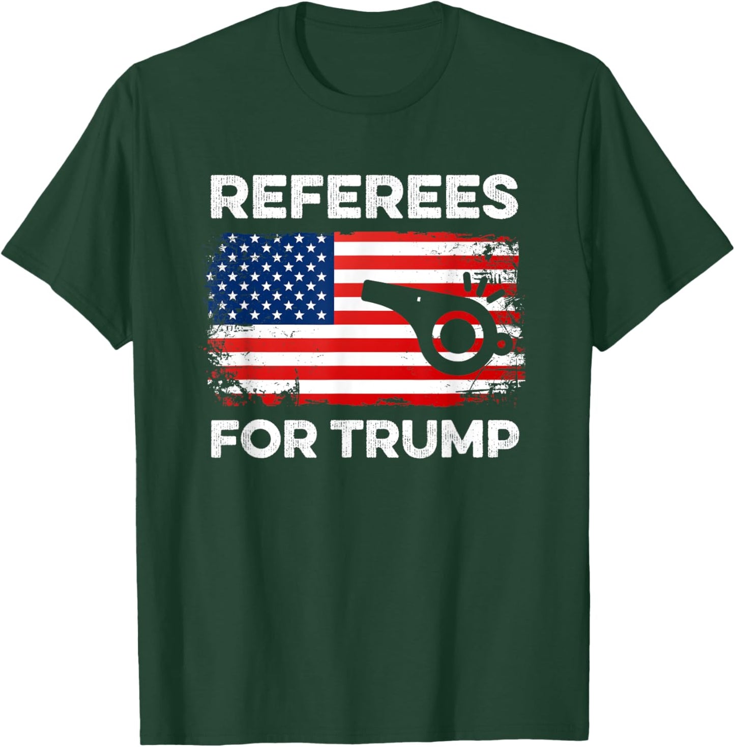 Referees For Trump Funny Election 2024 Vote Sports Referee T-Shirt - T-Shirt | Forest