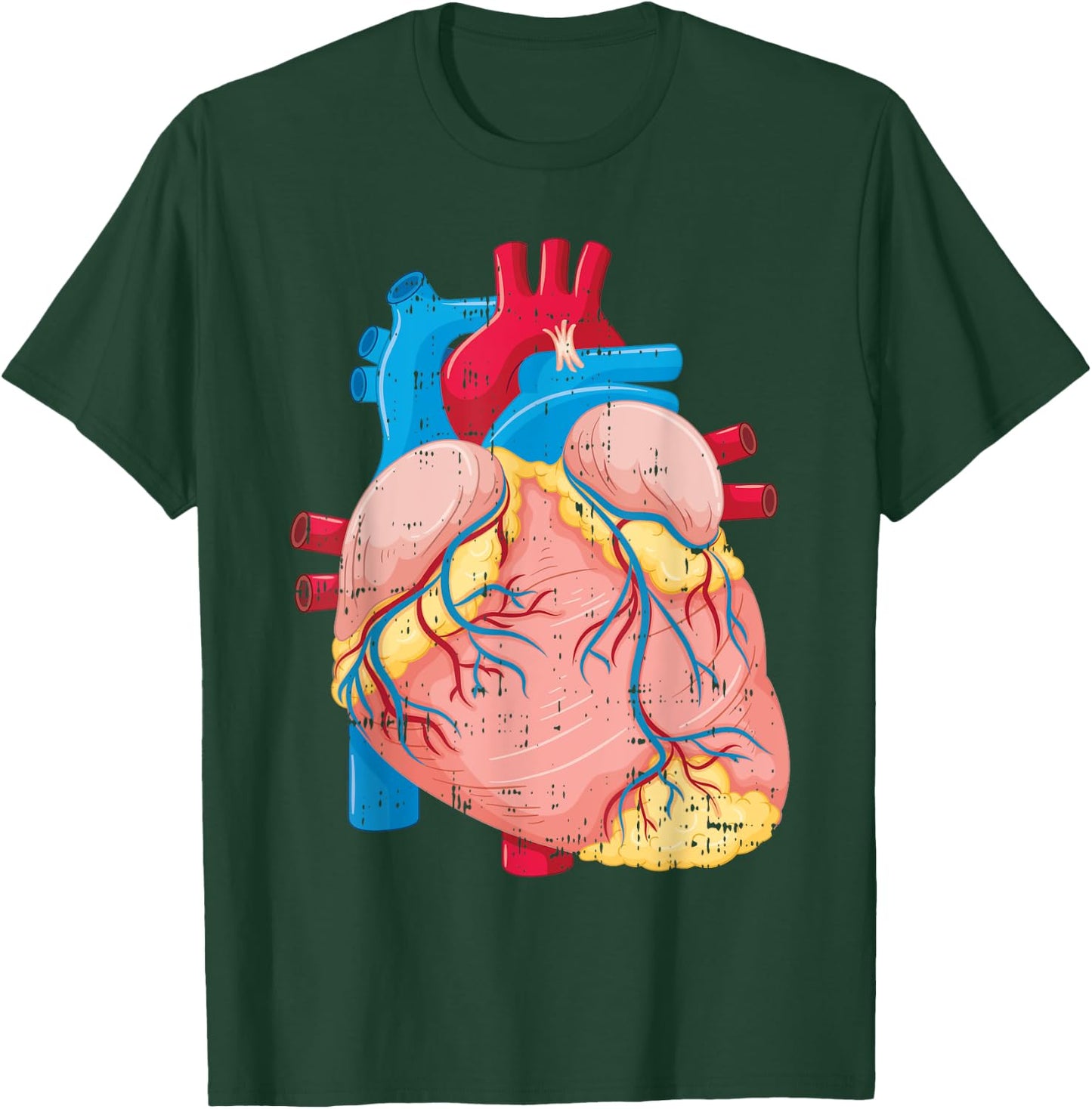 Human Anatomy Heart Cartoon Nurse Doctor Science Lover Gifts T-Shirt - T-Shirt | Forest