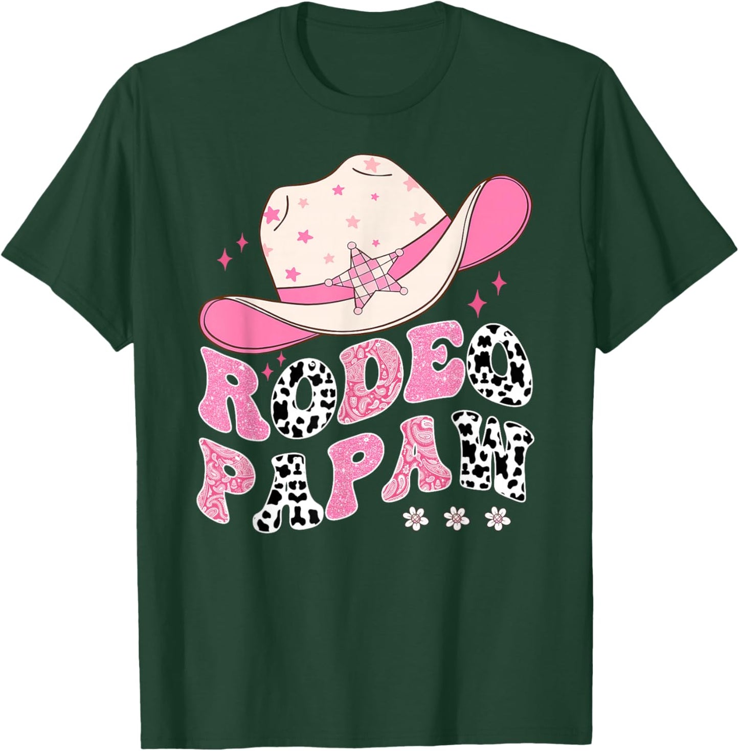 Rodeo Papaw Pink CowGirl 1St Birthday Family Matching T-Shirt - T-Shirt | Forest