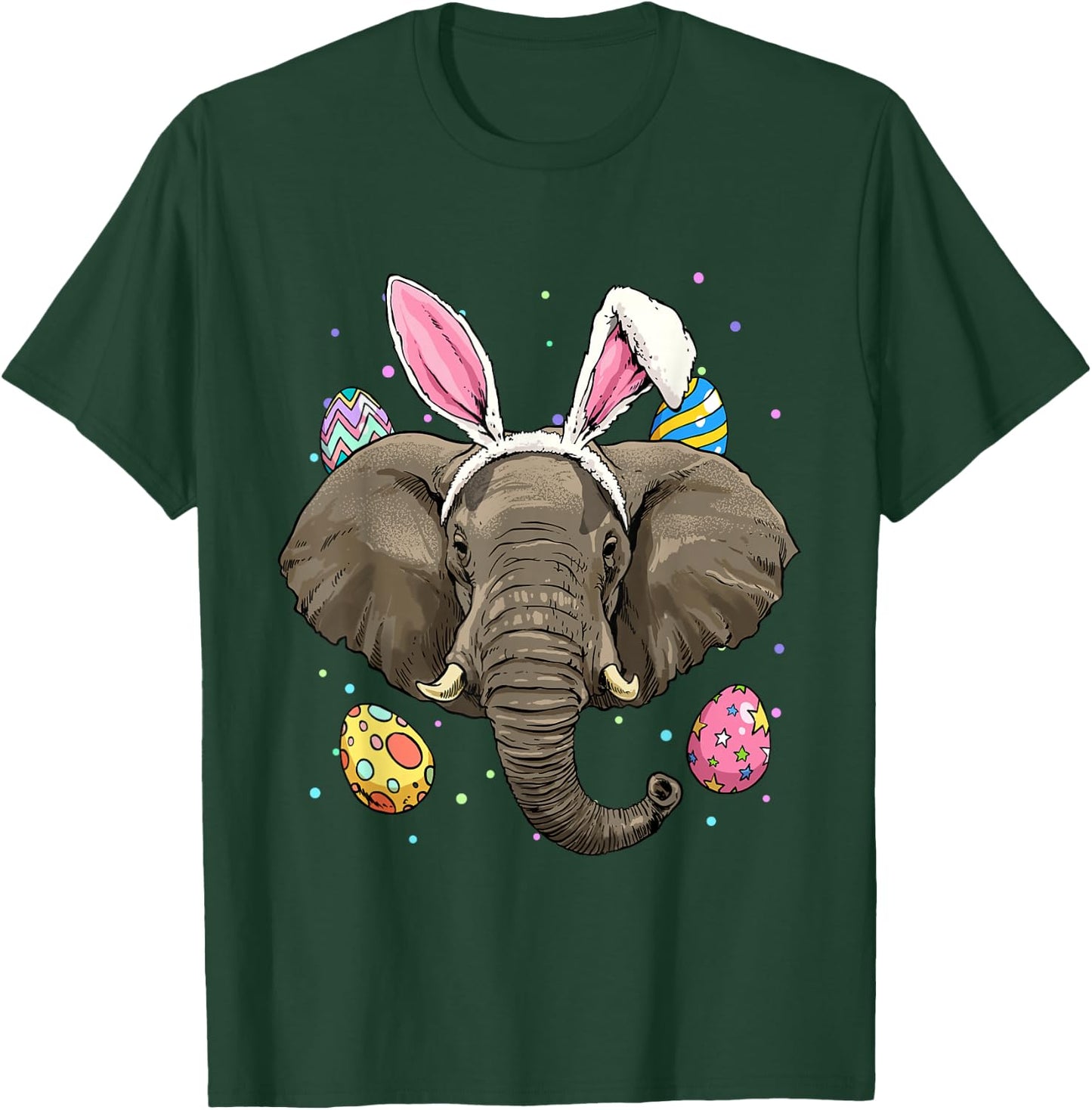 Easter Bunny Elephant Shirt Egg Hunt Animal Elephant Lover T-Shirt - T-Shirt | Forest