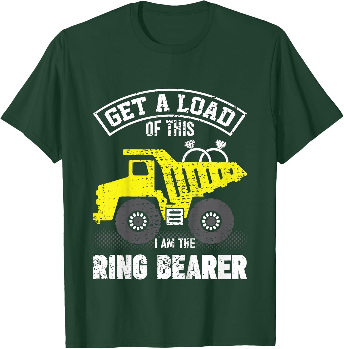Kids Ring Bearer Gifts For Boys Get A Load Of This Truck Wedding T-Shirt - T-Shirt | Forest