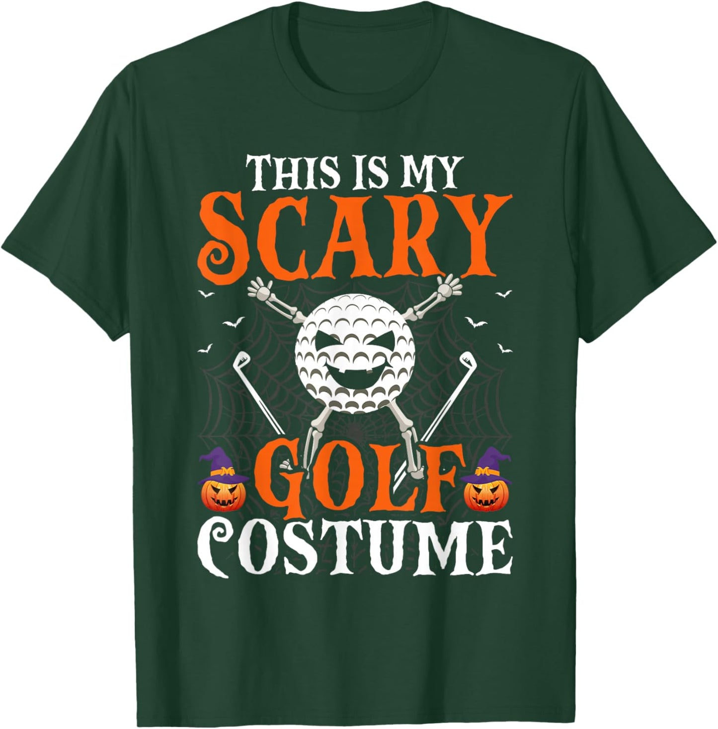 This Is My Scary Golf Costume Halloween Skeleton Lover T-Shirt - T-Shirt | Forest