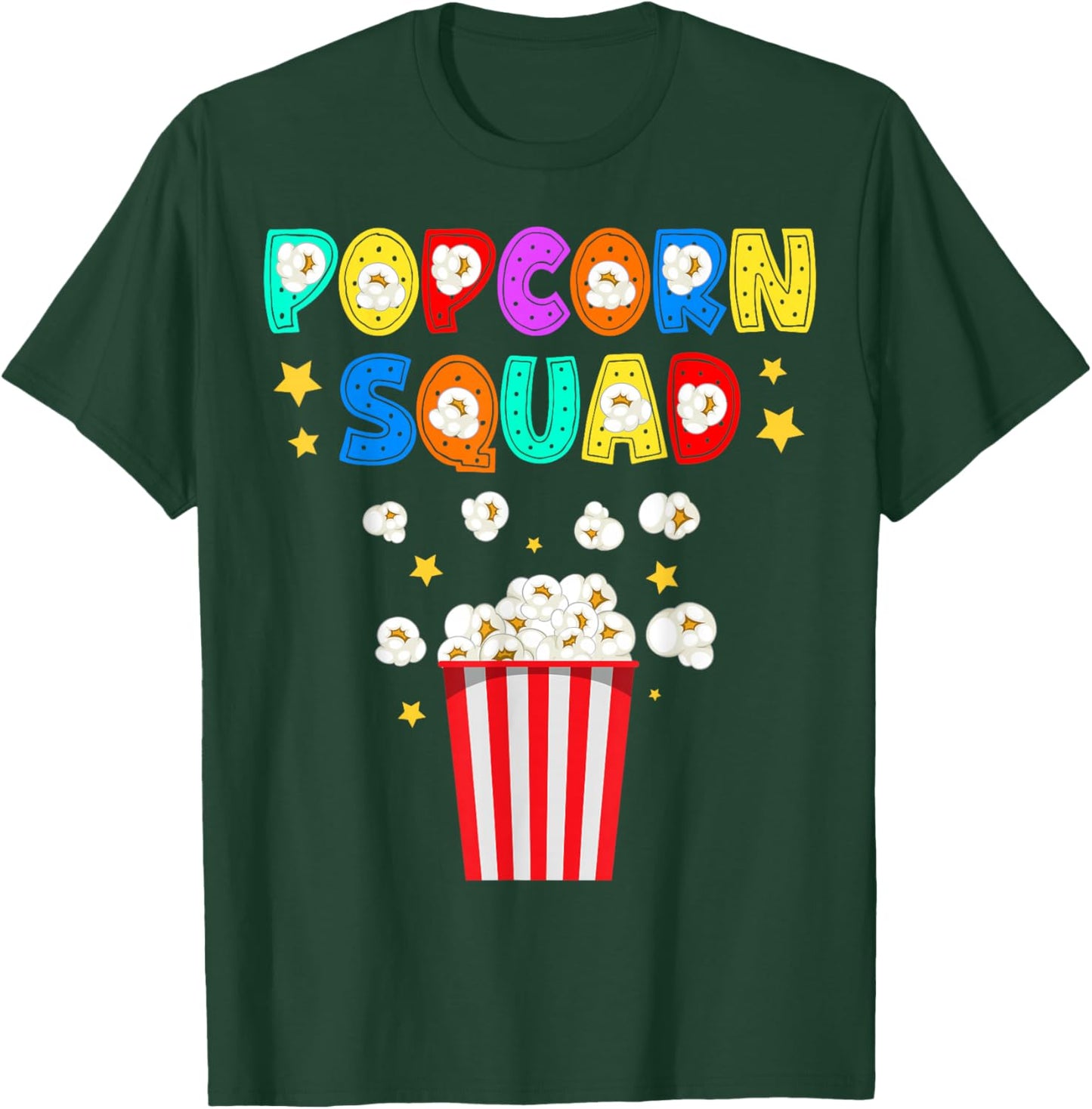 Popcorn Squad Movie Theater Lover Theatre Nerd T-Shirt - T-Shirt | Forest