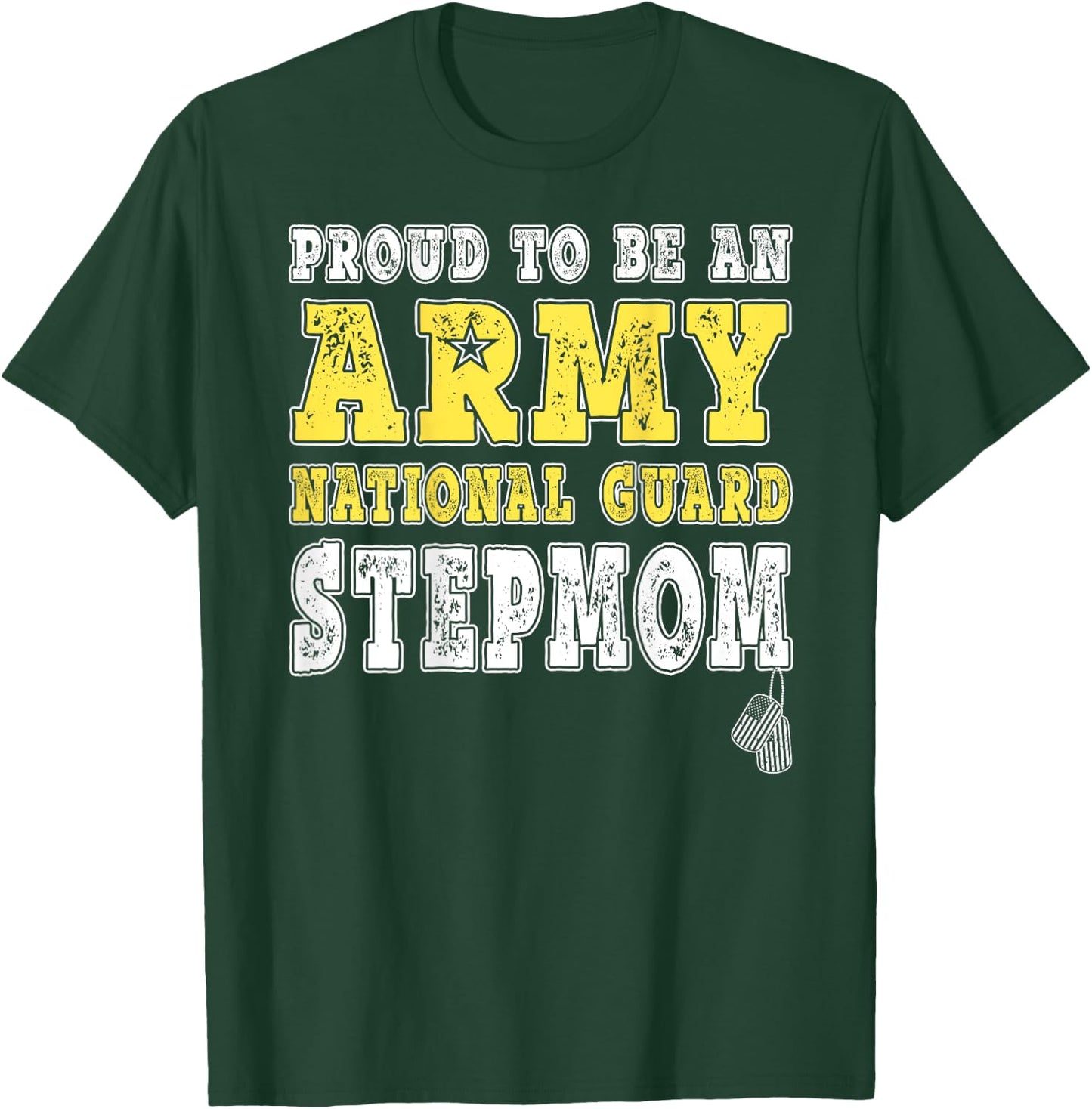 Proud To Be An Army National Guard Stepmom Military Step-mom T-Shirt - T-Shirt | Forest