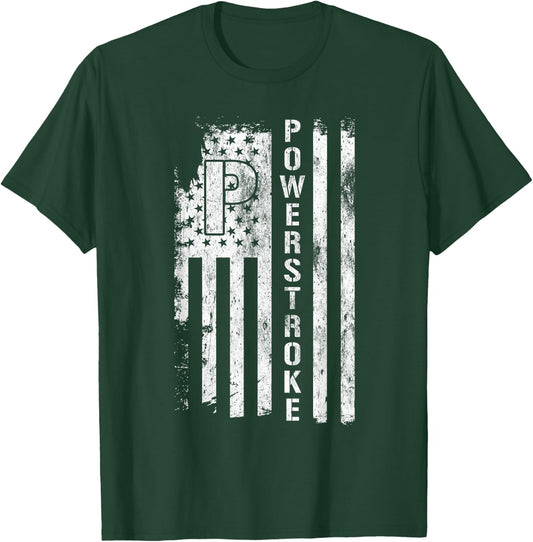 Powerstroke American Flag T-Shirt - T-Shirt | Forest