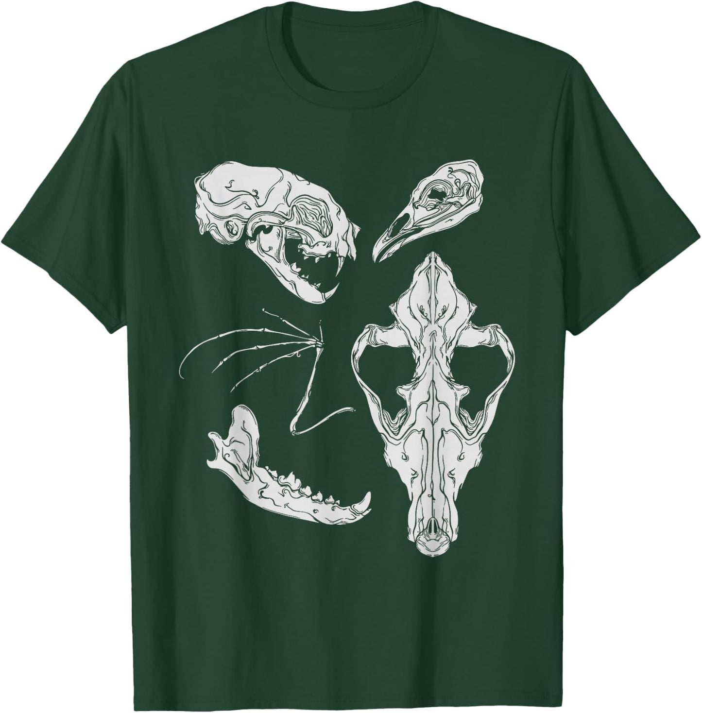 Gothic Horror | Witch Wicca | Vulture Culture | Animal Bone T-Shirt - T-Shirt | Forest