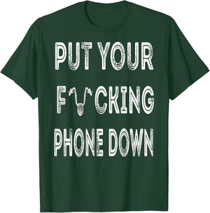 Put Your Phone Down motorcycle graphic T-Shirt - T-Shirt | Forest