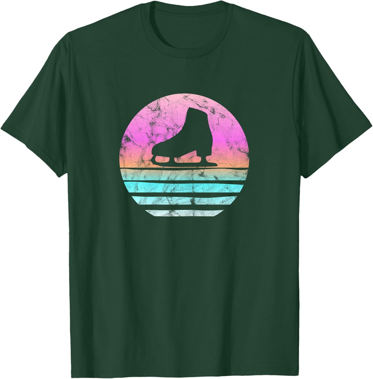 Cool Vintage Retro Figure Skating Shirt For Girls and Women T-Shirt - T-Shirt | Forest