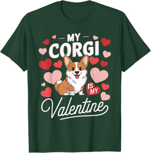 My Corgi Is My Valentine Cute Funny Dog Lover Valentine T-Shirt - T-Shirt | Forest