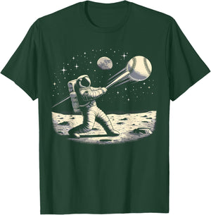Astronaut Baseball Funny Space Baseball T-Shirt - T-Shirt | Forest