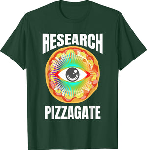 All Seeing Pizza Eye Research Pizzagate T-Shirt - T-Shirt | Forest
