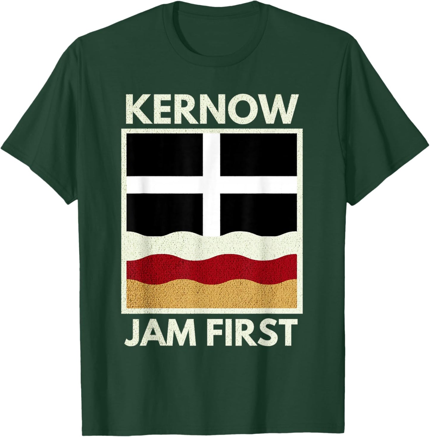 Kernow Jam First Cornish Scone Cream Tea Of Cornwall T-Shirt - T-Shirt | Forest