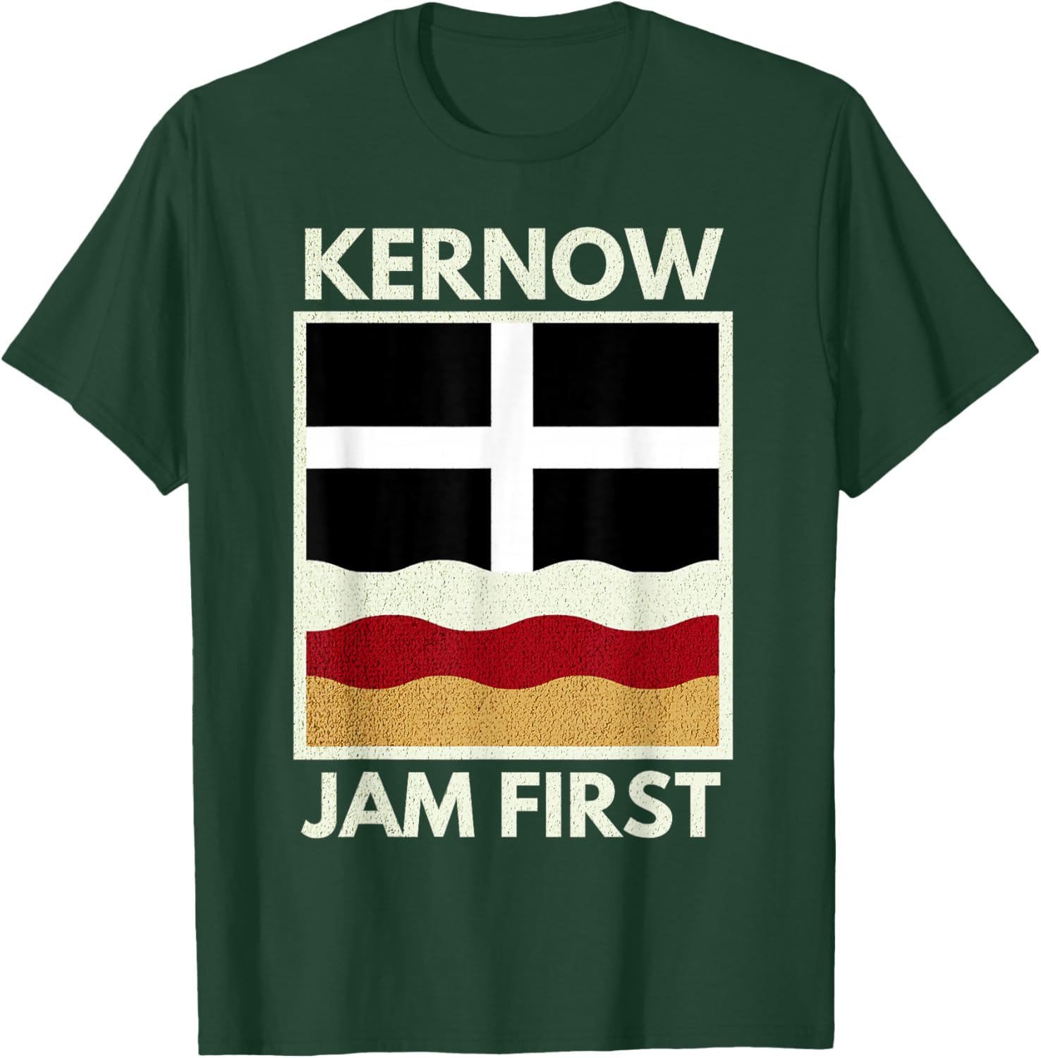Kernow Jam First Cornish Scone Cream Tea Of Cornwall T-Shirt - T-Shirt | Forest