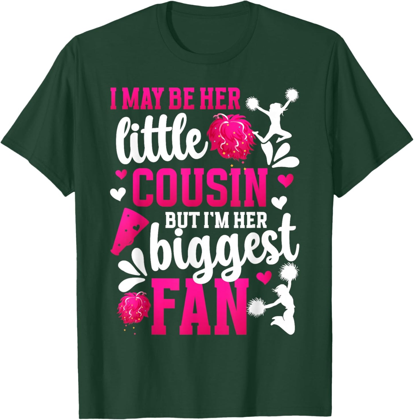 Little Cousin Cheer Cousin Of A Cheerleader Cousin T-Shirt - T-Shirt | Forest