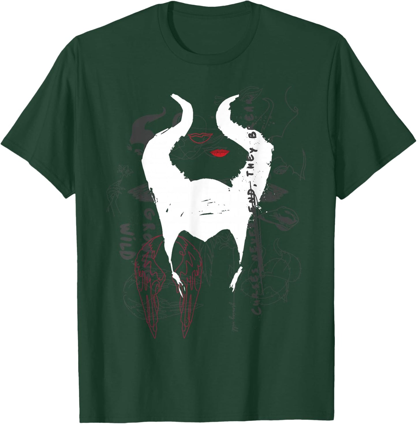 Disney Maleficent Mistress Of Evil Growing Wild Collage T-Shirt - T-Shirt | Forest