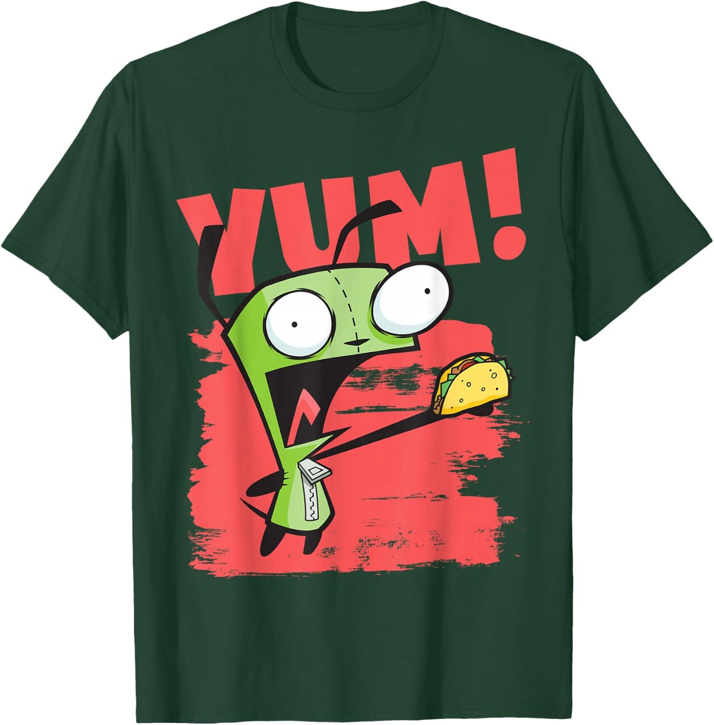 Invader Zim Gir With A Taco Poster T-Shirt - T-Shirt | Forest