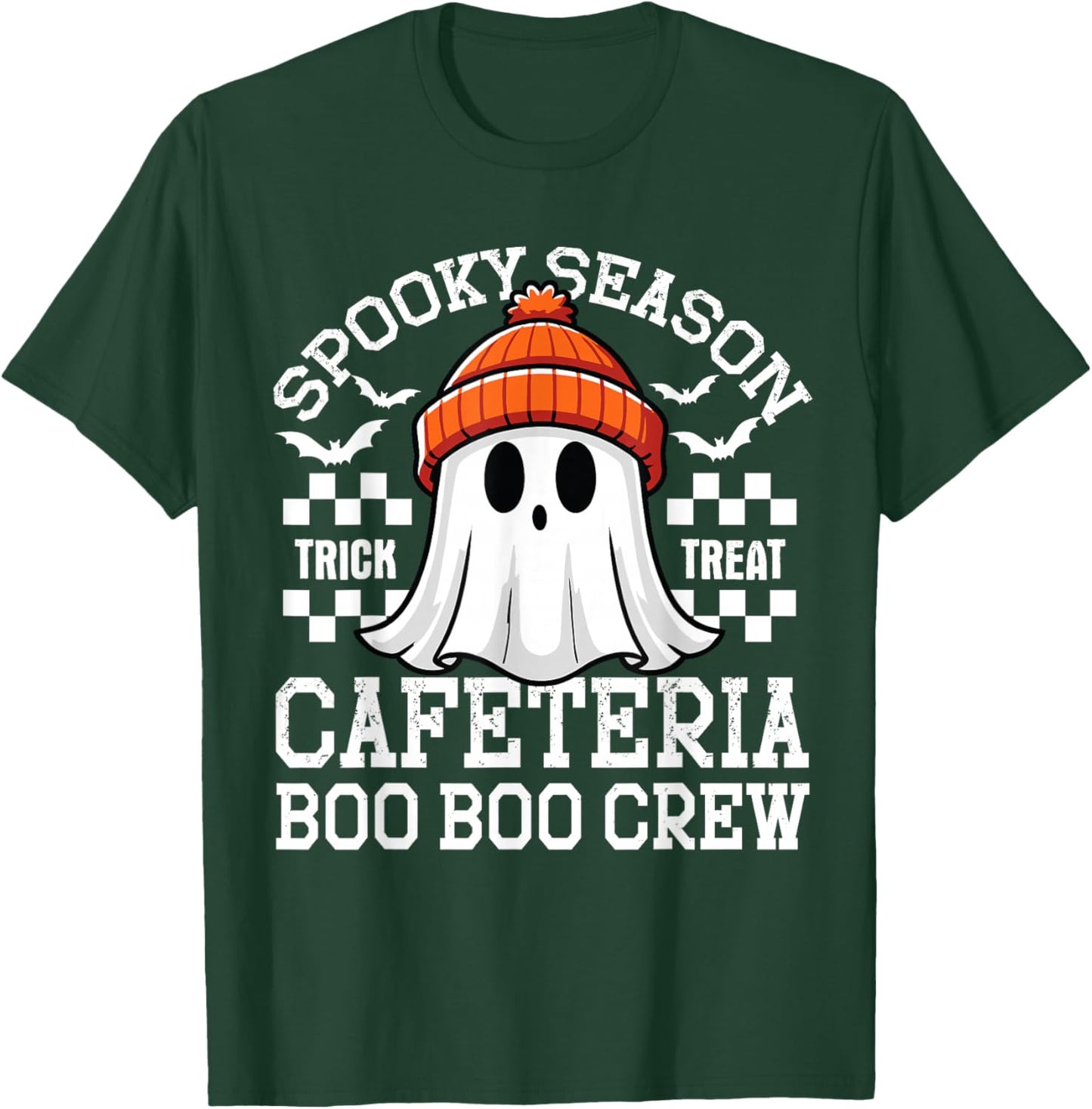 Spooky Season A Cafeteria Boo Crew Teacher Lunch Lady Squad T-Shirt - T-Shirt | Forest
