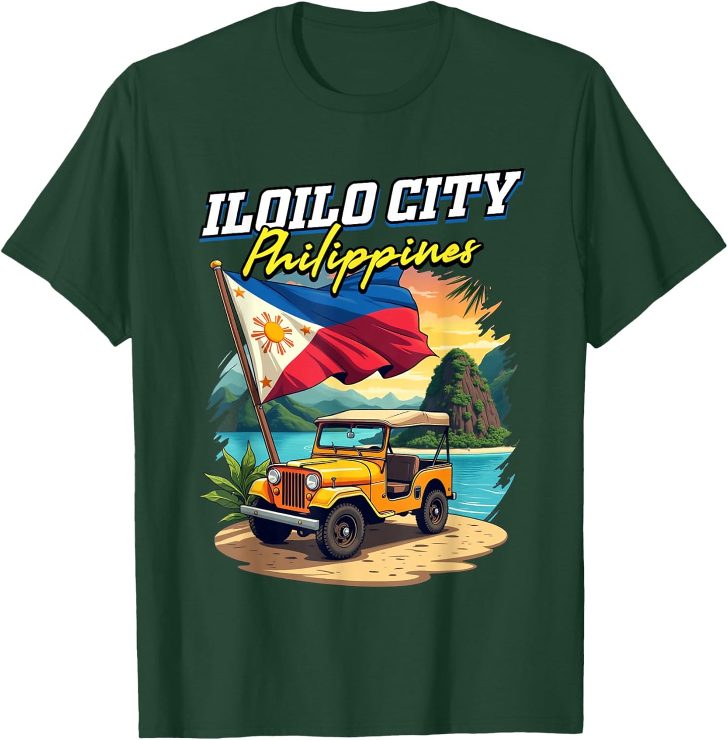 Iloilo City Philippines Travel Vacation Filipino Souvenir T-Shirt - T-Shirt | Forest
