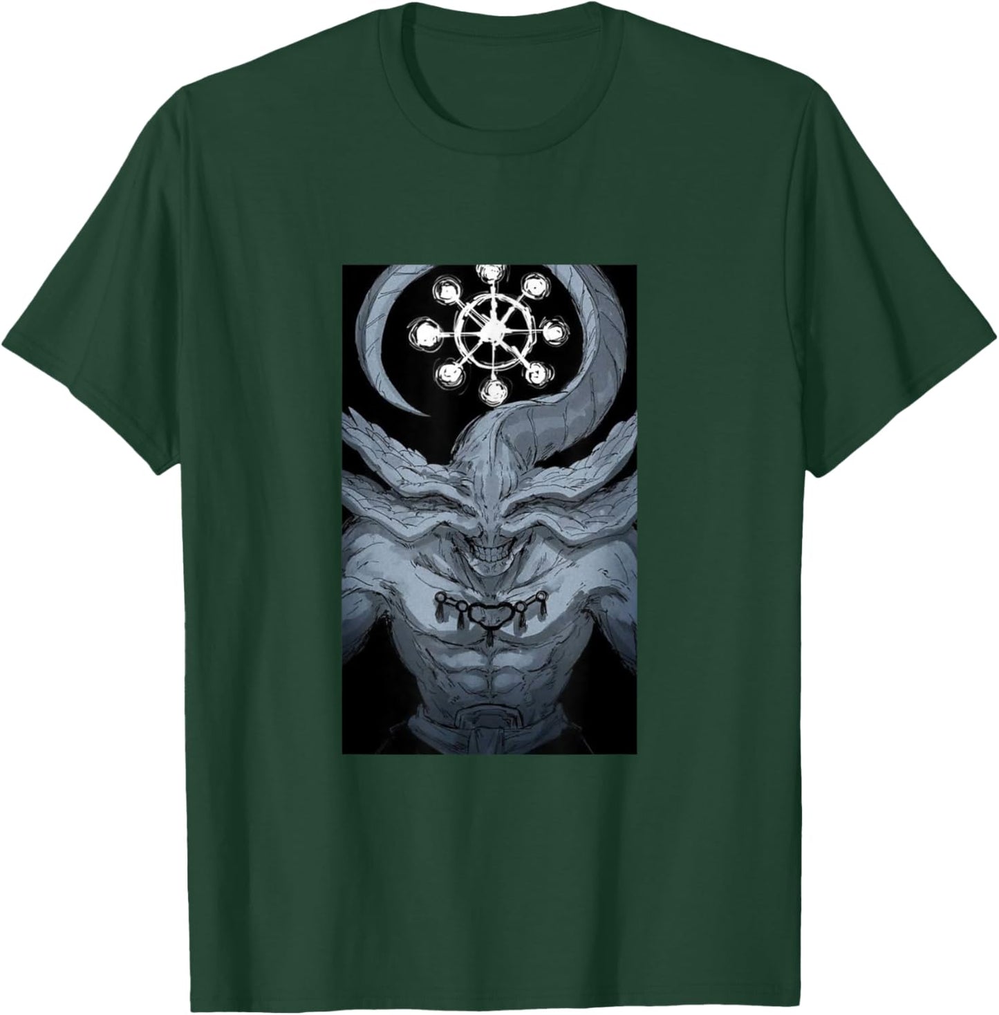 JujuCustoms Anime Apparel , Black, Small, Short Sleeve, , Classic Fit, Anime Graphic T-Shirt - T-Shirt | Forest