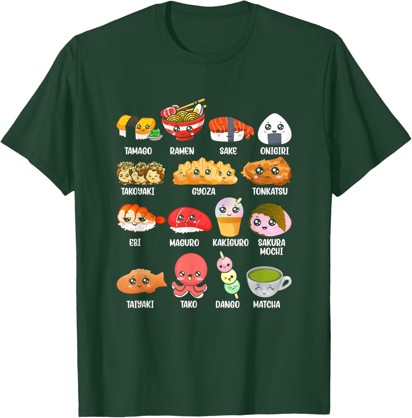 Funny Japanese Asian Food Fan Kawaii Ramen Sushi Japan Lover T-Shirt - T-Shirt | Forest
