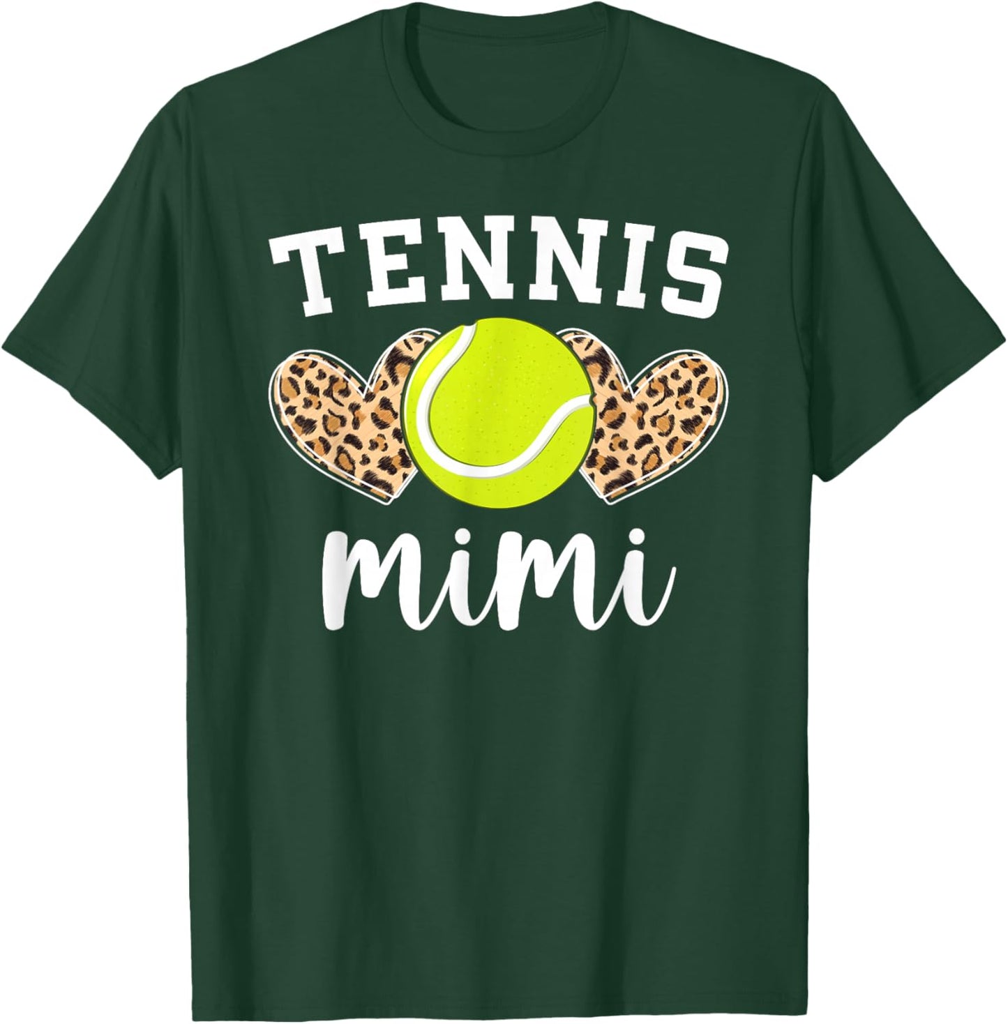 Tennis Mimi Hearts Grandma Mimi Of A Tennis Player Mimi T-Shirt - T-Shirt | Forest