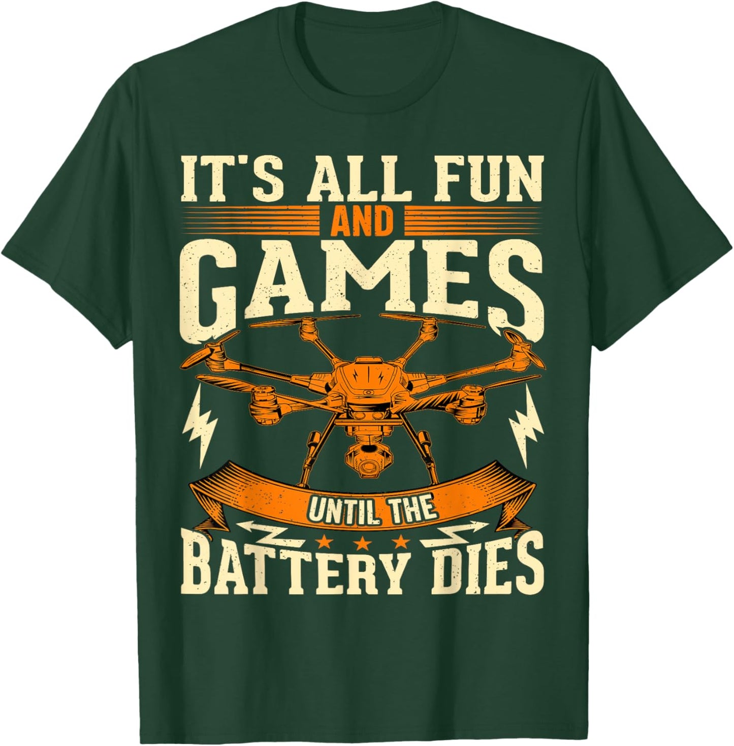 Certified Drone Pilot Life Funny Operator Dad FPV Quadcopter T-Shirt - T-Shirt | Forest