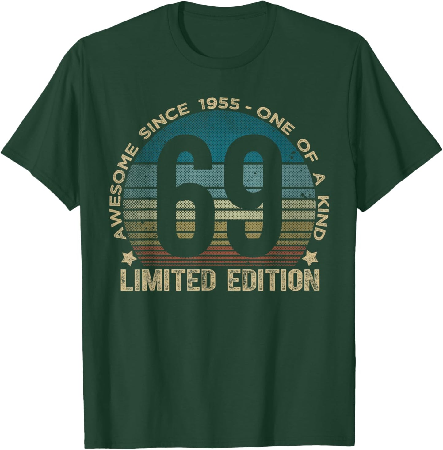 69th Birthday 69 Year Old Gifts Vintage 1955 Limited Edition T-Shirt - T-Shirt | Forest
