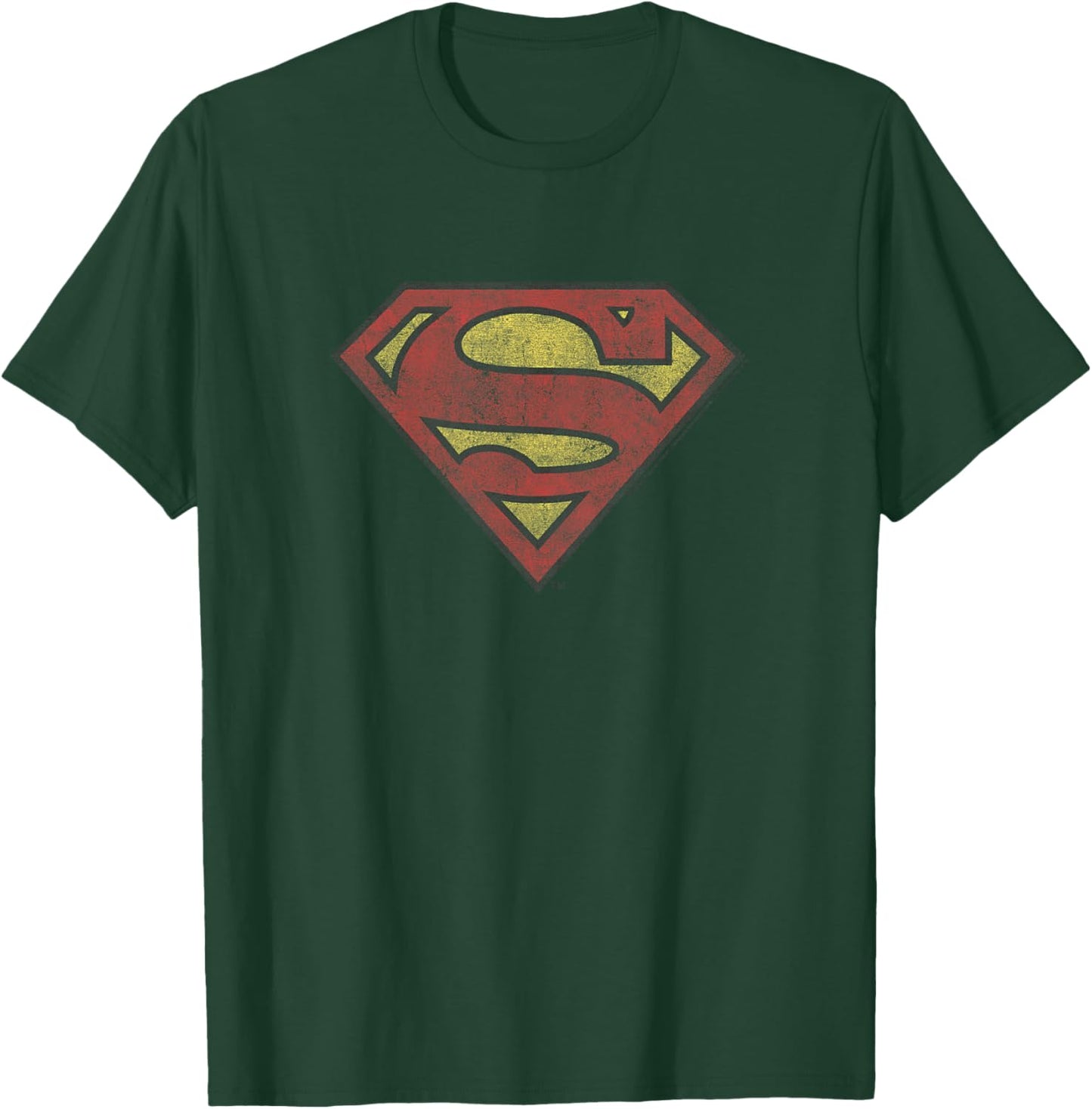 Kids DC Comics Youth Superman Vintage Distressed Super Hero Logo T-Shirt - T-Shirt | Forest