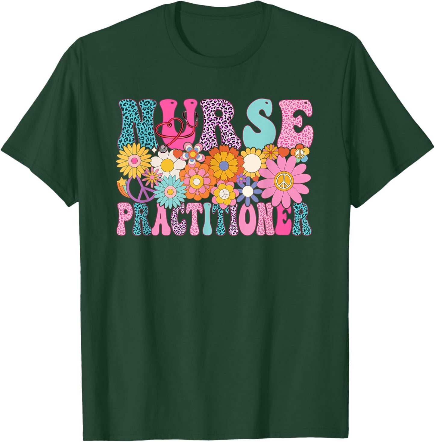 Nurse Practitioner Week Groovy Appreciation Day T-Shirt - T-Shirt | Forest