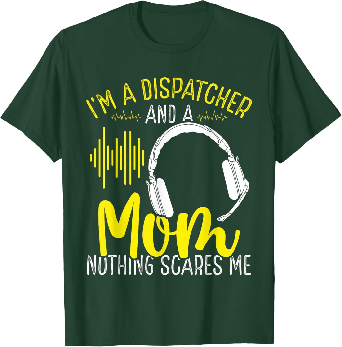 911 Dispatch Operator Mothers Day Gold Line Mom Mama T-Shirt - T-Shirt | Forest