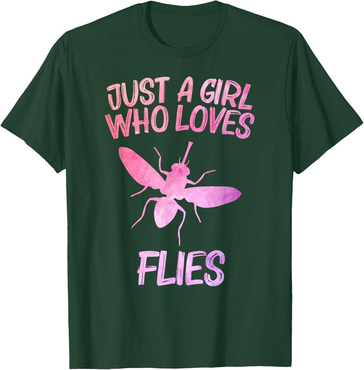 Just A Girl Who Loves Flies Gift Fly Insect T-Shirt - T-Shirt | Forest