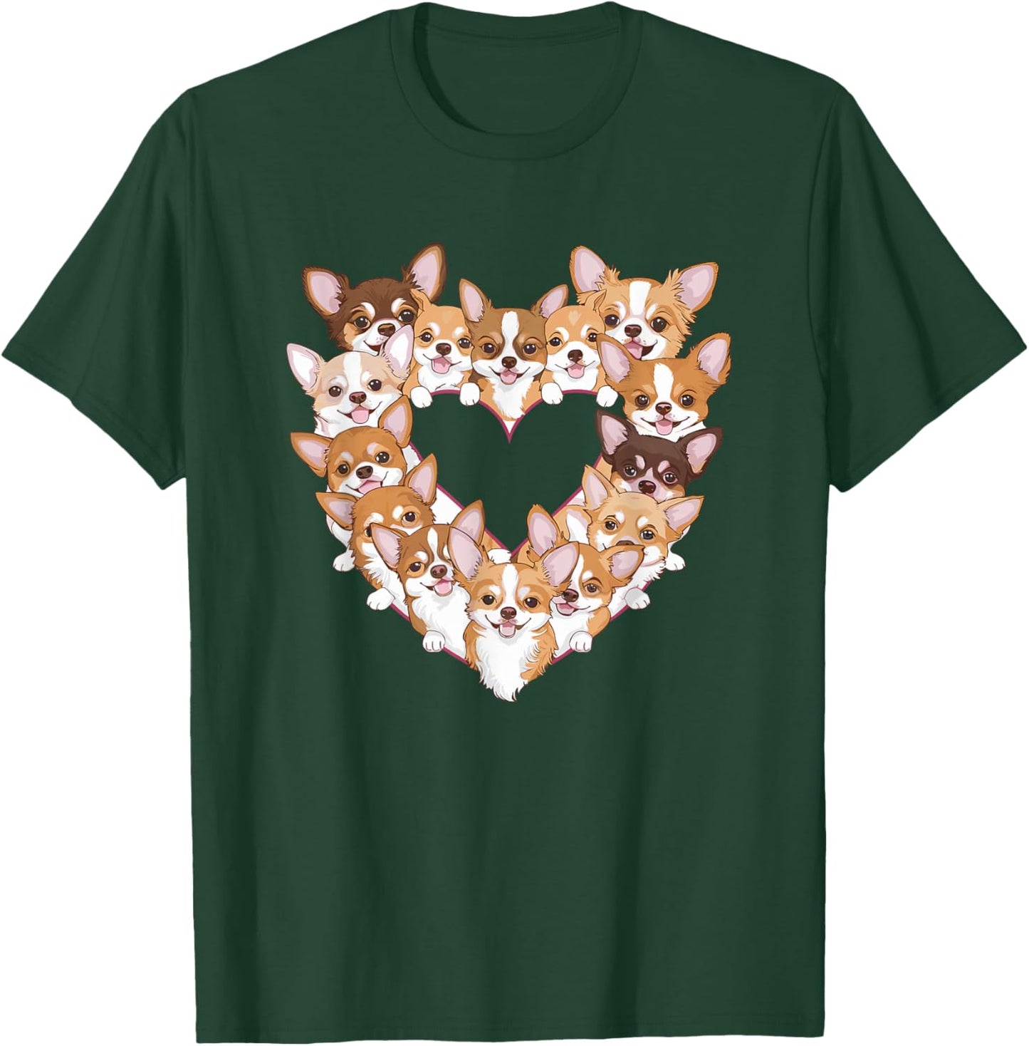 Heart Chihuahua Chihuahuas Chi T-Shirt - T-Shirt | Forest