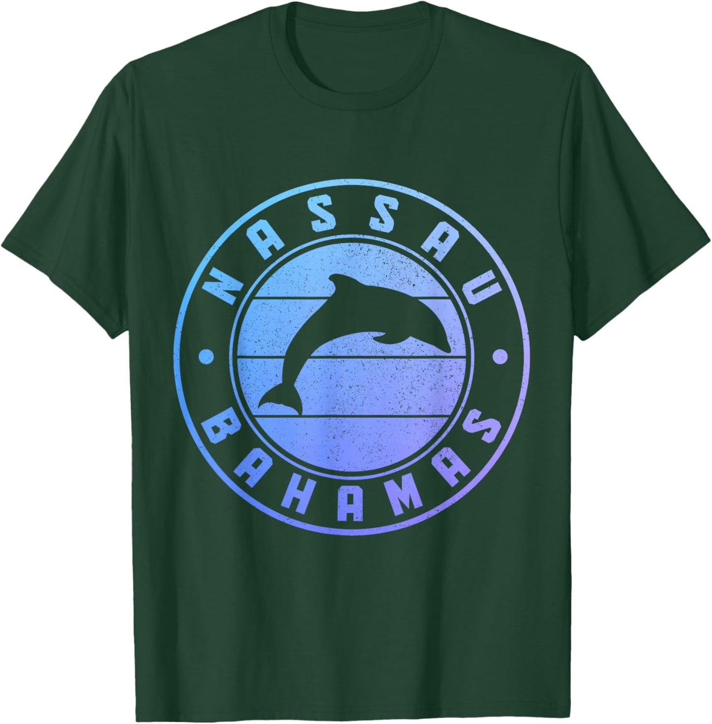 Nassau Bahamas Dolphin Souvenir Vintage T-Shirt - T-Shirt | Forest