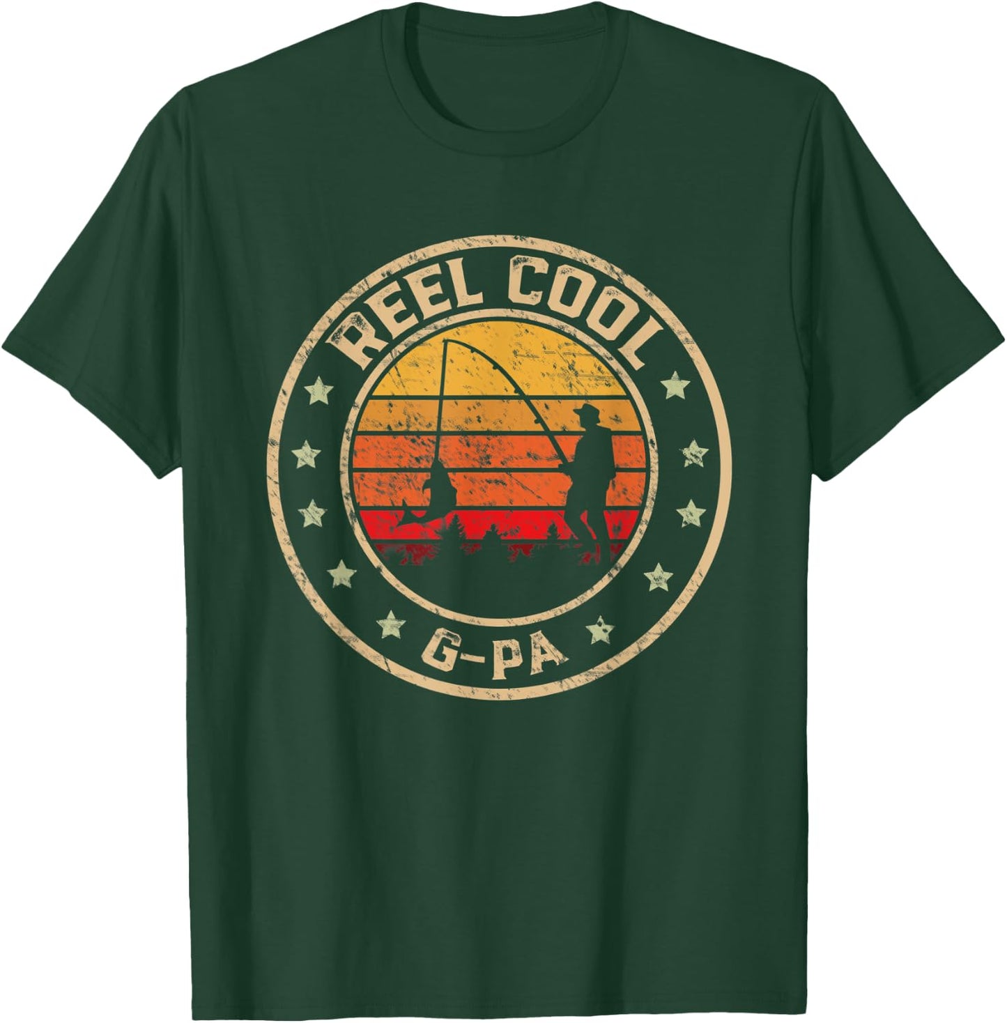 Reel Cool G-Pa Fish Fishing Shirt Father's Day T-Shirt - T-Shirt | Forest