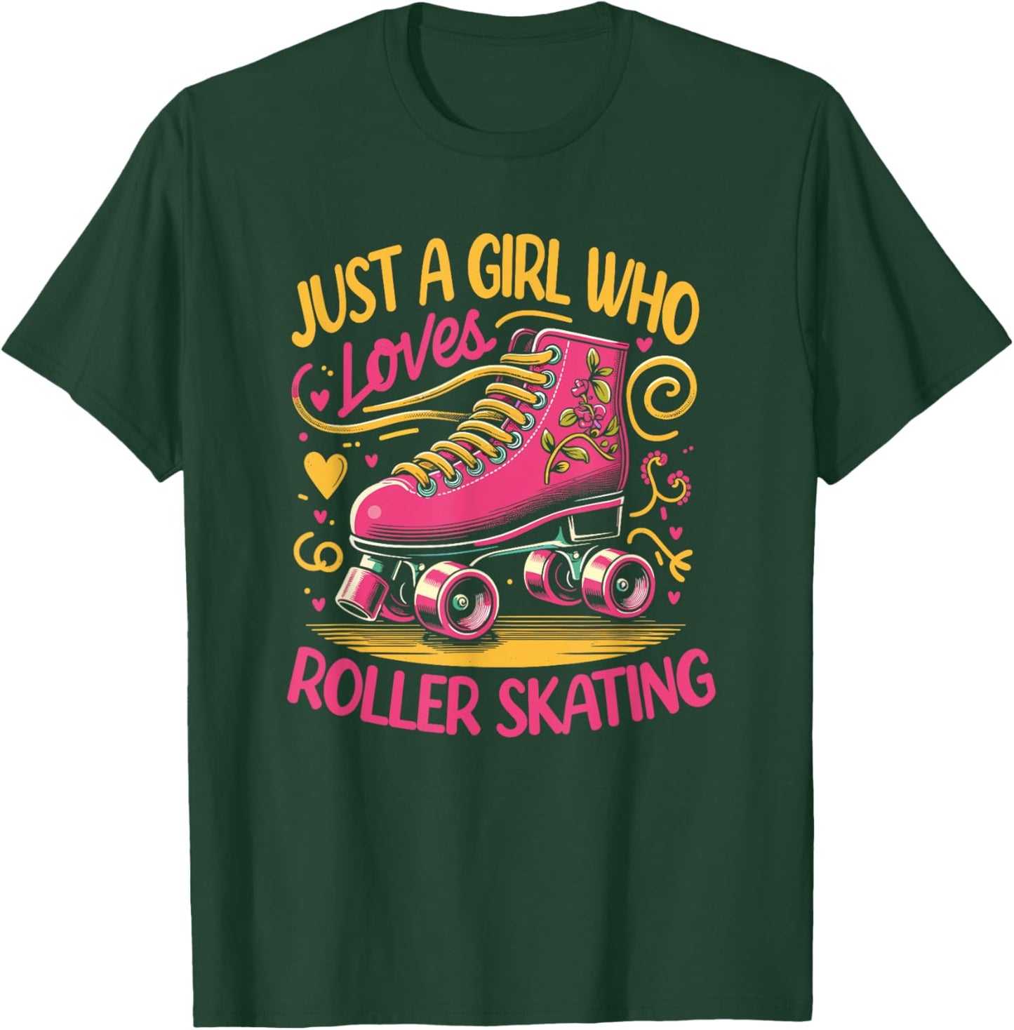 Just A Girl Who Loves Roller Skating T-Shirt - T-Shirt | Forest
