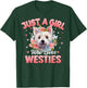 Just A Girl Who Loves Westie Dog Floral Women Girls T-Shirt - T-Shirt | Forest