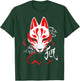 Japanese Kitsune Mask Spirit Fox T-Shirt - T-Shirt | Forest