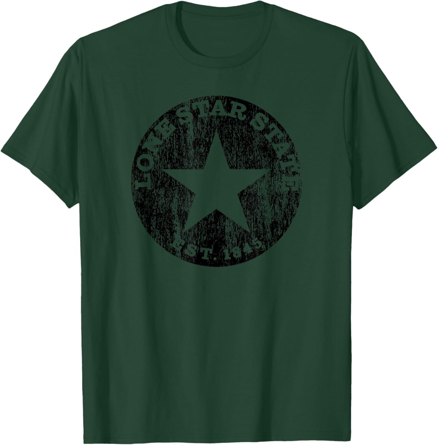 Texas Vintage Lone Star State 1845 T-Shirt - T-Shirt | Forest