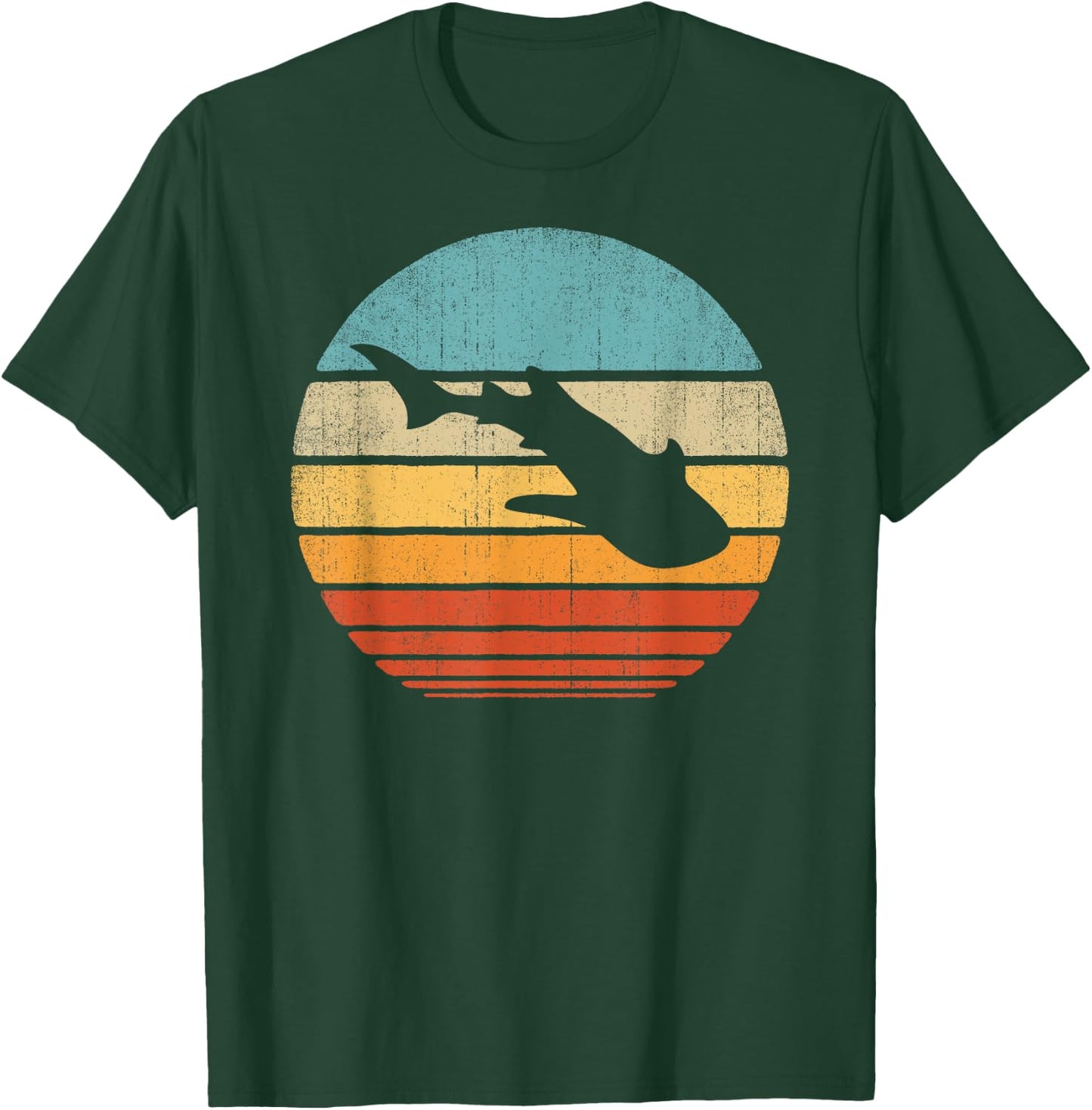 Whale Shark Retro Vintage 60s 70s Sunset Sea Animal Lovers T-Shirt - T-Shirt | Forest