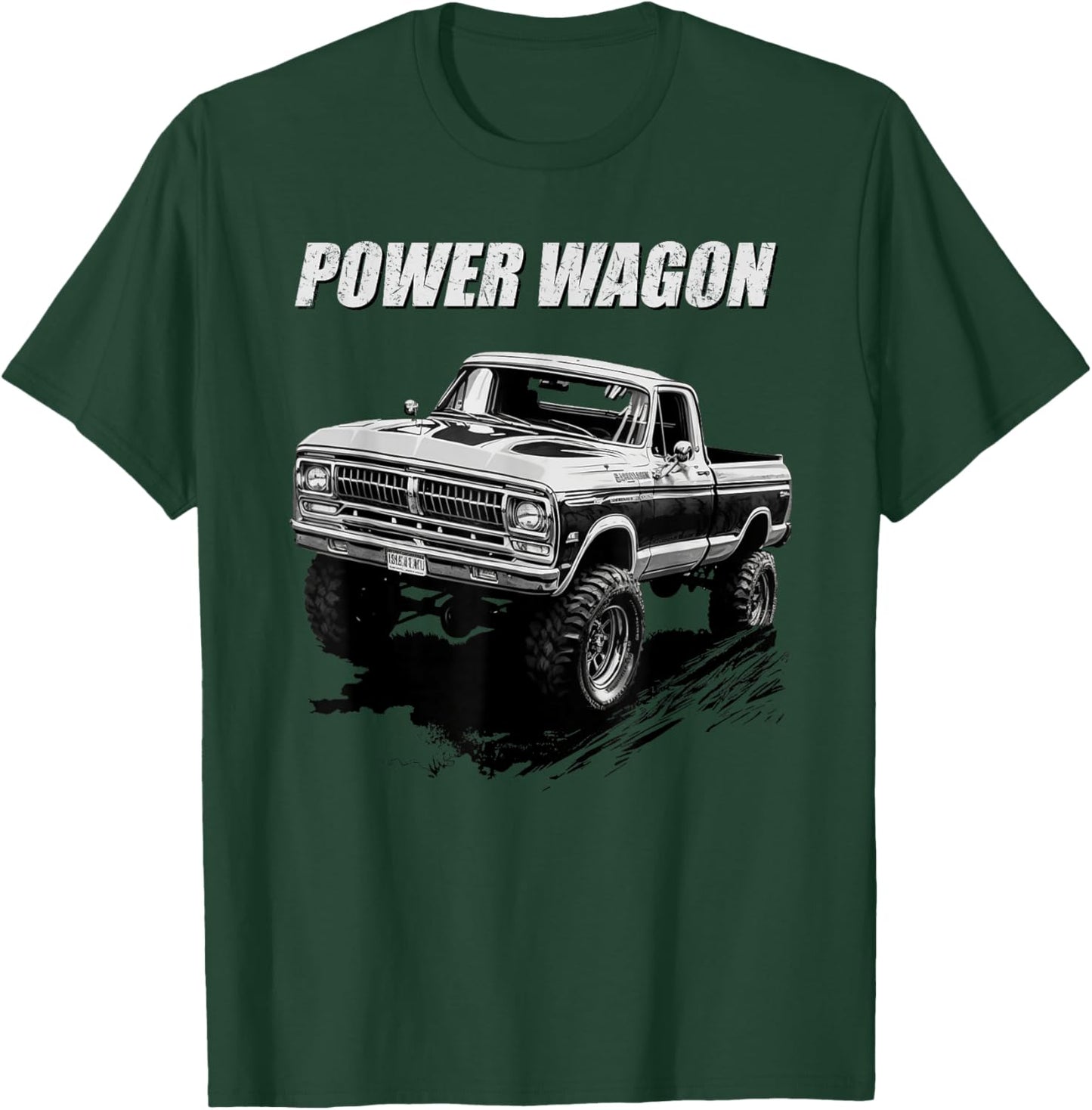 Power Wagon Pickup Truck Graphic T-Shirt - T-Shirt | Forest