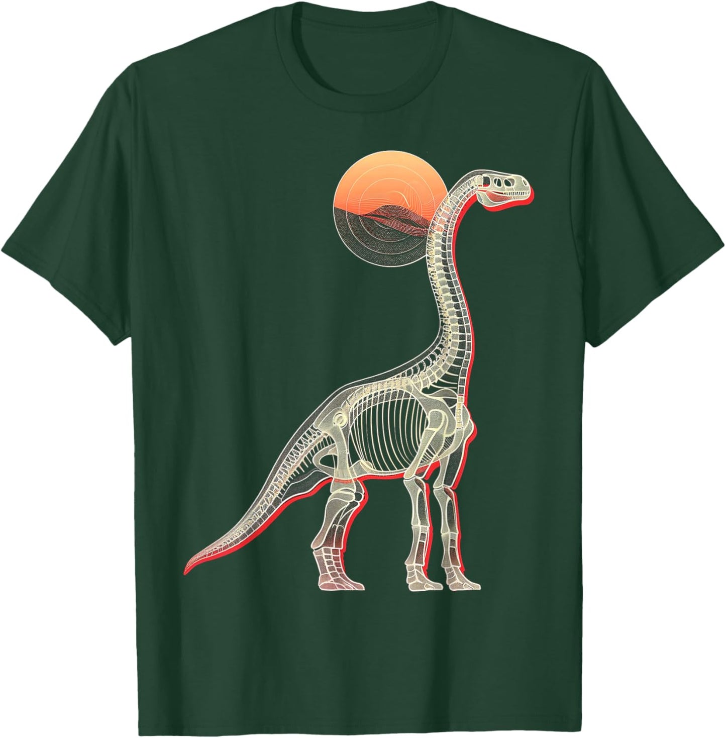 Iguanodon Dinosaur Motif Skeleton Art Iguanodon T-Shirt - T-Shirt | Forest